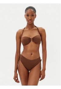Max Mara Beachwear Góra od bikini Amelia 2516821199 Brązowy. Kolor: brązowy. Materiał: syntetyk