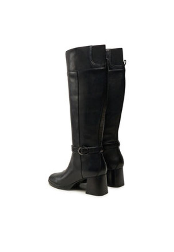Geox Kozaki Walk Pleasure 55D D46XBD 00043 C9999 Czarny. Kolor: czarny. Materiał: skóra