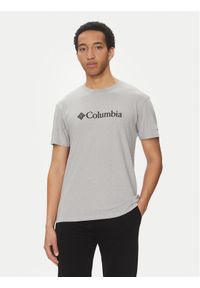 columbia - Columbia T-Shirt CSC Basic Logo EM2180 Szary Regular Fit. Kolor: szary. Materiał: bawełna