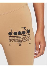 Diadora Legginsy Manifesto 502.179484 Beżowy Slim Fit. Kolor: beżowy. Materiał: bawełna