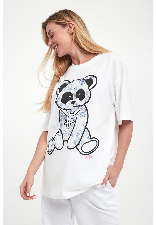 Twinset Milano - T-shirt damski z nadrukiem TWINSET. Wzór: nadruk