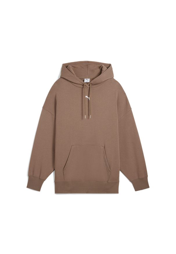 Damska bluza oversize z kapturem Puma Essentials TR. Typ kołnierza: kaptur. Kolor: brązowy
