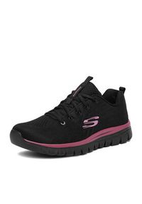 skechers - Skechers Sneakersy C-GRACEFUL 12615 BKMV Czarny. Kolor: czarny. Materiał: materiał #3