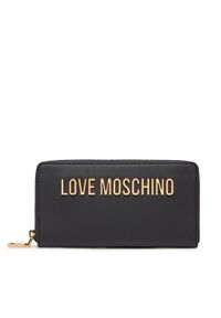 Love Moschino - LOVE MOSCHINO Duży Portfel Damski JC5611PP1IKD0000 Czarny. Kolor: czarny. Materiał: skóra