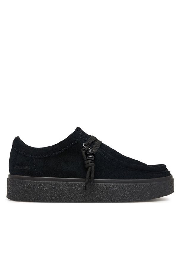 Clarks Półbuty Boxbee Walla. 26328111 Czarny. Kolor: czarny. Materiał: skóra, zamsz
