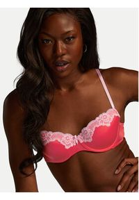 Hunkemöller Biustonosz z fiszbiną Lace & Shine 204610 Czerwony. Kolor: czerwony. Materiał: syntetyk #3