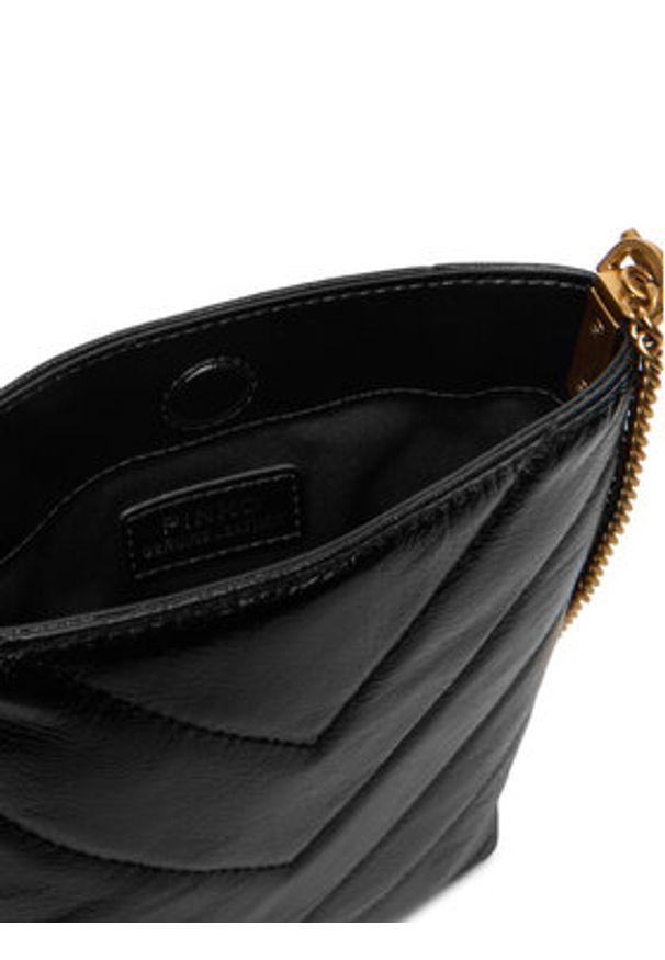 Pinko - PINKO Torebka Flat Satchel AI 25-26 PCPL 105352 A2W2 Czarny. Kolor: czarny. Materiał: skórzane