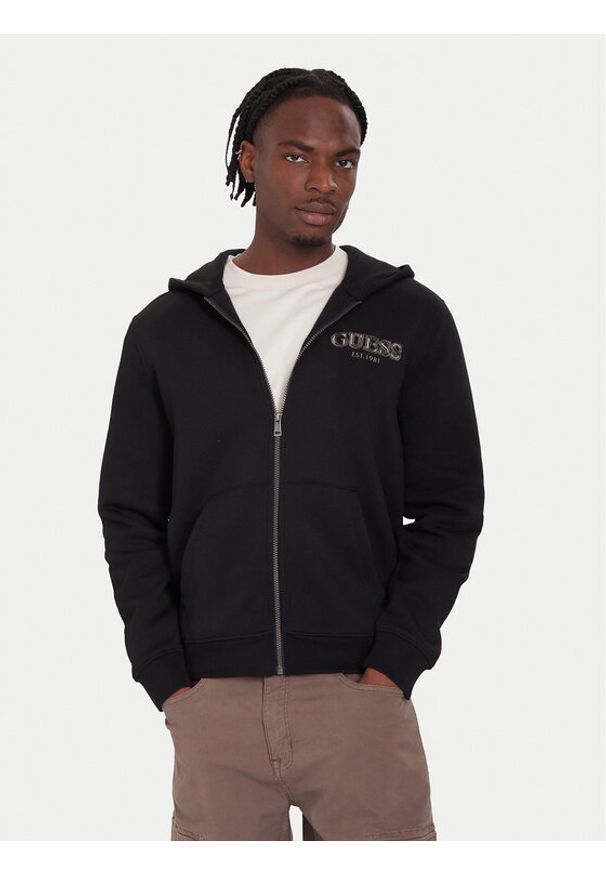 Guess Bluza M5BQ48 K9Z21 Czarny Regular Fit. Kolor: czarny. Materiał: syntetyk, bawełna