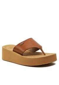 Roxy Japonki ARJL101150 Brązowy. Kolor: brązowy. Materiał: skóra #3