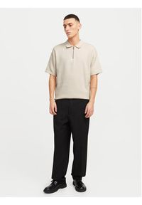 Jack & Jones - Jack&Jones Polo Troy 12269617 Beżowy Relaxed Fit. Typ kołnierza: polo. Kolor: beżowy. Materiał: bawełna #5