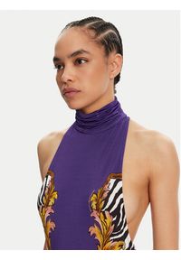 Versace Jeans Couture Sukienka wieczorowa 78HAO9P5 Fioletowy Slim Fit. Kolor: fioletowy. Materiał: wiskoza. Styl: wizytowy #5