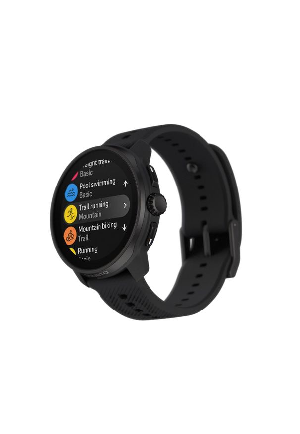 SUUNTO - Suunto Race S All Black. Rodzaj zegarka: cyfrowe. Materiał: koronka. Styl: sportowy, elegancki, casual