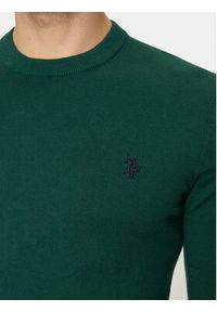 U.S. Polo Assn. Sweter MUP2961 Zielony Regular Fit. Typ kołnierza: polo. Kolor: zielony. Materiał: bawełna