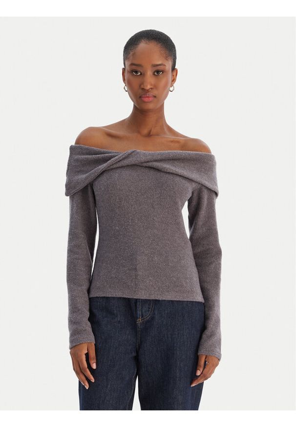 Vero Moda Sweter Kaia 10333298 Szary Regular Fit. Kolor: szary. Materiał: syntetyk