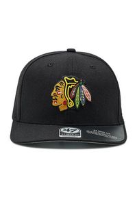 47 Brand Czapka z daszkiem Nhl Chicago Blackhawks H-CLZOE04WBP-BKB Czarny. Kolor: czarny. Materiał: materiał #4