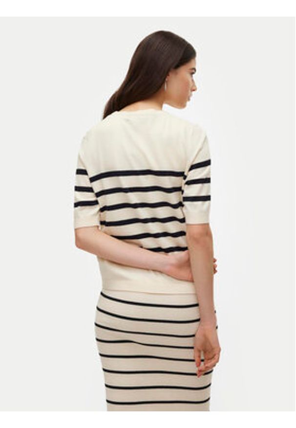 Vero Moda Sweter Saba 10306829 Beżowy Regular Fit. Kolor: beżowy. Materiał: wiskoza