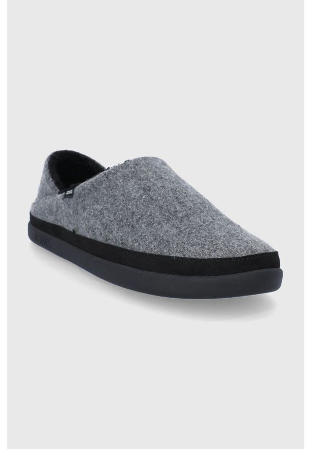 Toms Kapcie Ezra kolor szary. Nosek buta: okrągły. Kolor: szary. Materiał: guma, materiał