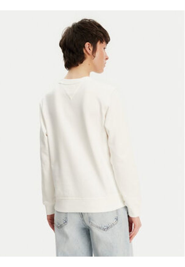 Tommy Jeans Bluza Essential DW0DW20639 Biały Regular Fit. Kolor: biały. Materiał: bawełna