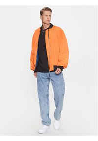 Karl Lagerfeld Jeans Kurtka bomber 231D1501 Pomarańczowy Regular Fit. Kolor: pomarańczowy. Materiał: syntetyk #3
