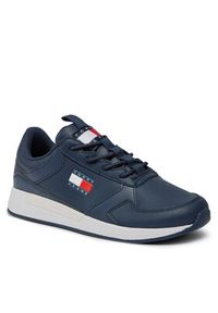 Tommy Jeans Sneakersy Flexi Runner EM0EM01409 Granatowy. Kolor: niebieski. Materiał: skóra