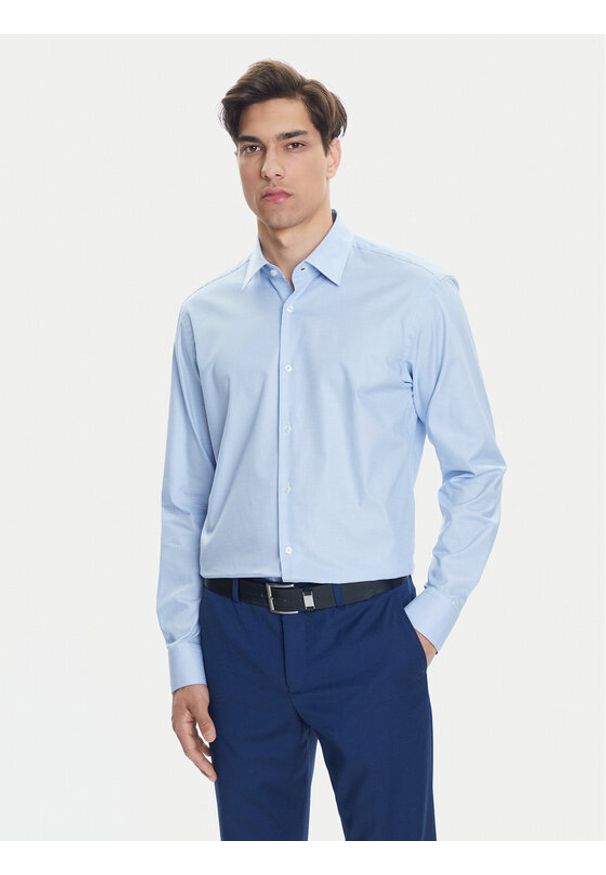 BOSS Koszula H-Joe 50519887 Błękitny Regular Fit. Kolor: niebieski. Materiał: bawełna