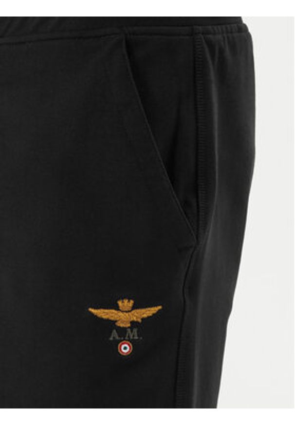 Aeronautica Militare Szorty sportowe 261BF0032UF00674 Czarny Regular Fit. Kolor: czarny. Materiał: bawełna. Styl: sportowy