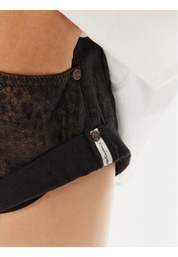 One Teaspoon Szorty jeansowe 26534 Brązowy Slim Fit. Kolor: brązowy. Materiał: bawełna