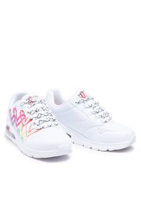 skechers - Skechers Sneakersy Uno 2 Floating Love 155521/WHT Biały. Kolor: biały. Materiał: skóra