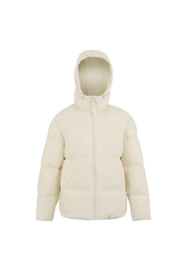 Regatta - Kurtka damska zimowa ocieplana Roxienne. Kolor: beżowy. Materiał: poliester, puch, syntetyk. Sezon: zima. Sport: turystyka piesza