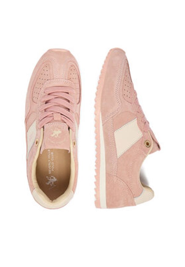 Beverly Hills Polo Club Sneakersy EO-WP40-250-04 Różowy. Kolor: różowy. Materiał: skóra, zamsz