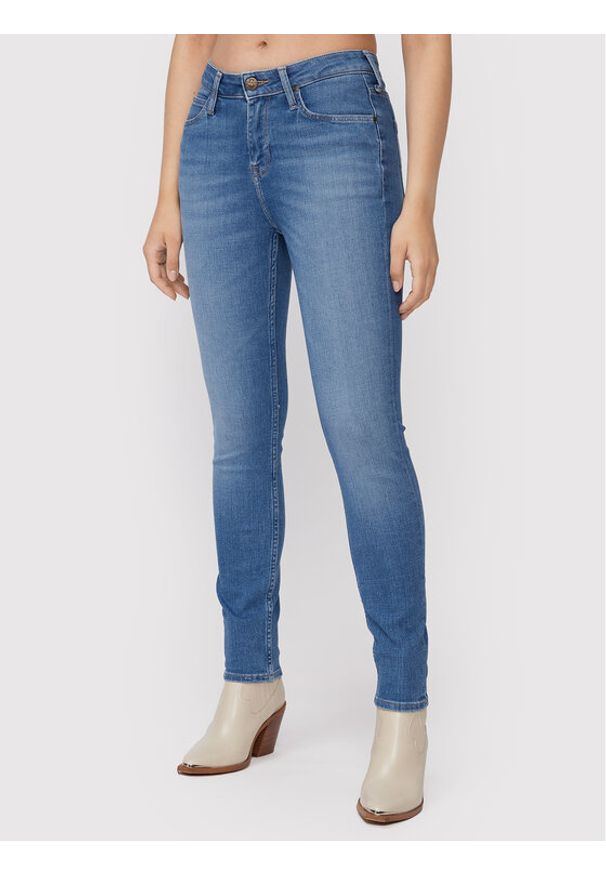 Lee Jeansy Scarlett L626ROEU 112326912 Niebieski Skinny Fit. Kolor: niebieski
