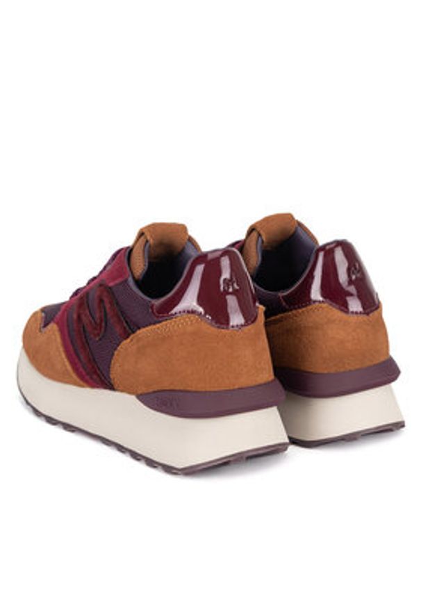 MEXX Sneakersy MI001009643W-01 Bordowy. Kolor: czerwony. Materiał: skóra