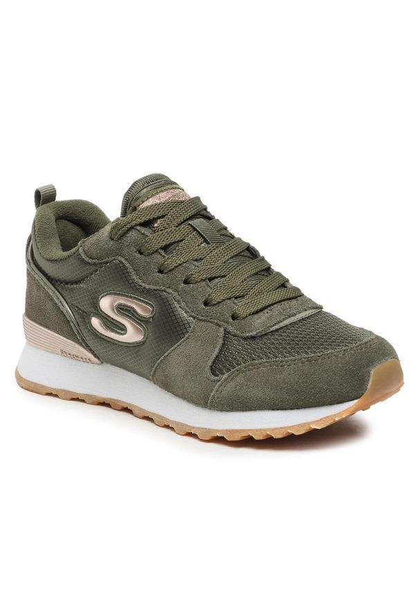 skechers - Buty na co dzień damskie SKECHERS RETROS OG 85 skóra. Okazja: na co dzień. Kolor: zielony. Materiał: zamsz, skóra