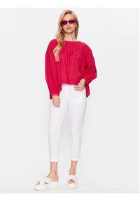 Sisley Bluzka 5HO1LQ040 Różowy Regular Fit. Kolor: różowy. Materiał: bawełna #2