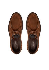 TOMMY HILFIGER - Tommy Hilfiger Półbuty Comfort Lwt Moc Toe FM0FM05589 Brązowy. Kolor: brązowy. Materiał: zamsz, skóra #4