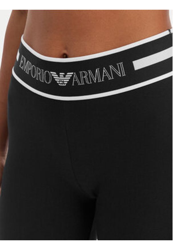 Emporio Armani Underwear Legginsy EW003673 AF19023 UC001 Czarny Slim Fit. Kolor: czarny. Materiał: bawełna