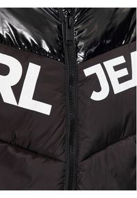 Karl Lagerfeld Jeans - KARL LAGERFELD Kurtka puchowa Klj Logo Puffer Jacket 236D1551 Czarny Regular Fit. Typ kołnierza: dekolt w karo. Kolor: czarny. Materiał: puch, syntetyk #4
