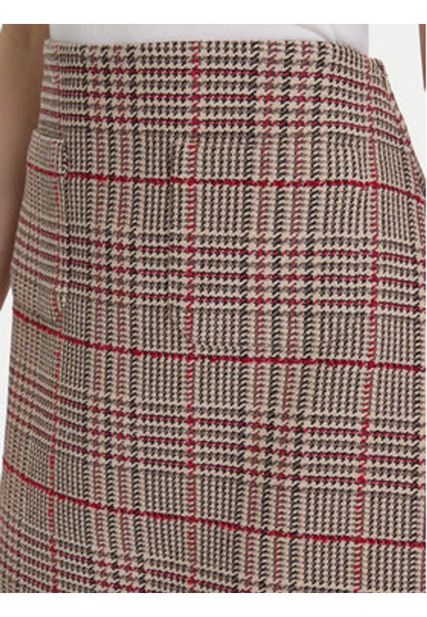 TOMMY HILFIGER - Tommy Hilfiger Spódnica mini Seasonal WW0WW48265 Beżowy Regular Fit. Kolor: beżowy. Materiał: bawełna