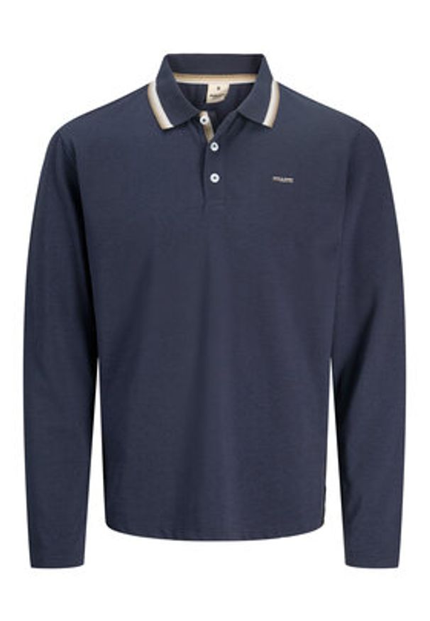 Jack & Jones Polo Blualves 12287520 Niebieski Regular Fit. Typ kołnierza: polo. Kolor: niebieski. Materiał: syntetyk, bawełna