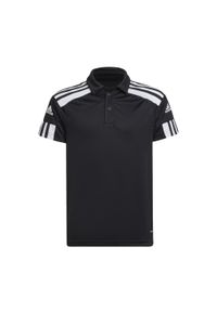Koszulka polo piłkarska dla dzieci Adidas Squadra 21. Typ kołnierza: polo. Kolor: biały, wielokolorowy, czarny