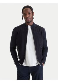 Milestone Kurtka bomber 61163860755 Granatowy Slim Fit. Kolor: niebieski. Materiał: bawełna #1