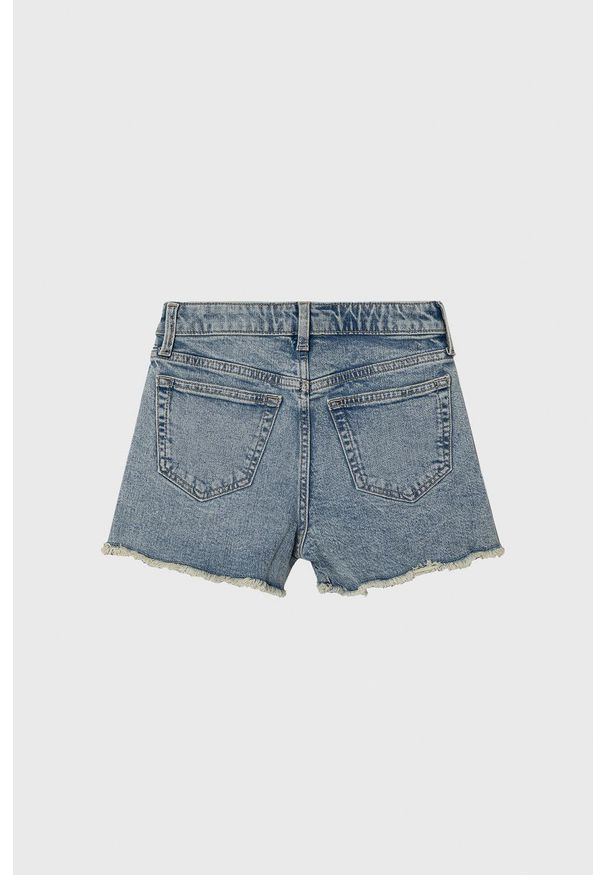 GAP Szorty jeansowe dziecięce gładkie. Okazja: na co dzień. Kolor: niebieski. Materiał: jeans. Wzór: gładki. Styl: casual