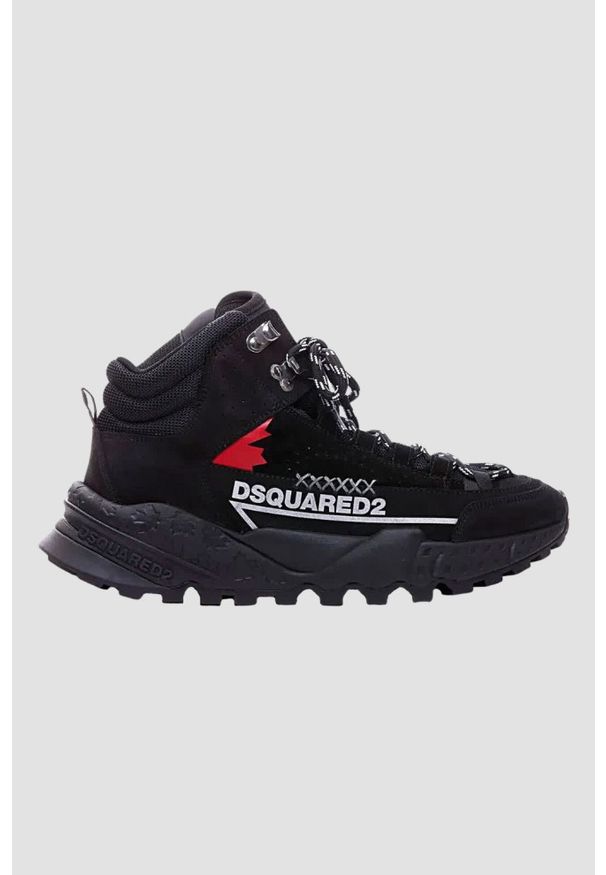 DSQUARED2 Czarne buty Free, Rozmiar 45. Wysokość cholewki: za kostkę. Kolor: czarny