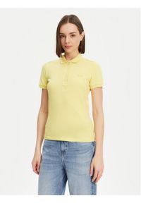 Lacoste Polo PF5462 Żółty Slim Fit. Typ kołnierza: polo. Kolor: żółty. Materiał: bawełna