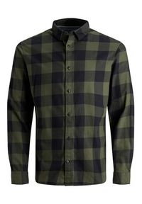 Jack & Jones Koszula 12181602 Zielony Slim Fit. Kolor: zielony. Materiał: bawełna #6