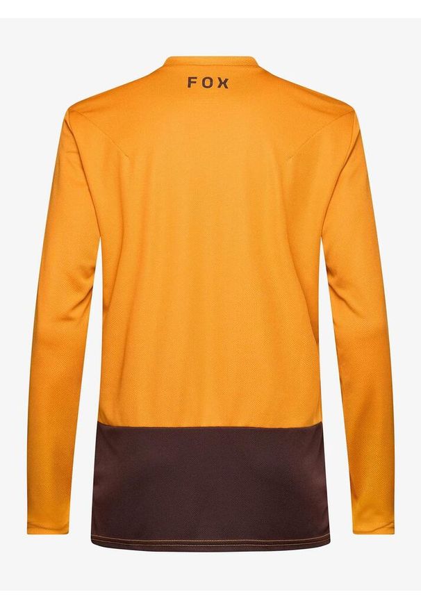 FOX - Bluza rowerowa męska Fox Ranger LS Jersey Fox Head. Kolor: żółty. Materiał: jersey