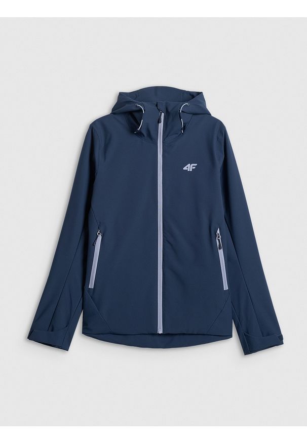4f - 4F Kurtka przejściowa membrana 5000 damska - granatowa M. Okazja: na spacer, na co dzień. Kolor: niebieski. Materiał: materiał. Sezon: wiosna, jesień. Styl: casual