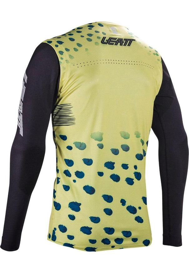 Koszulka rowerowa LEATT Jersey MTB Gravity 5.0. Kolor: niebieski, wielokolorowy, zielony. Materiał: jersey. Sport: kolarstwo