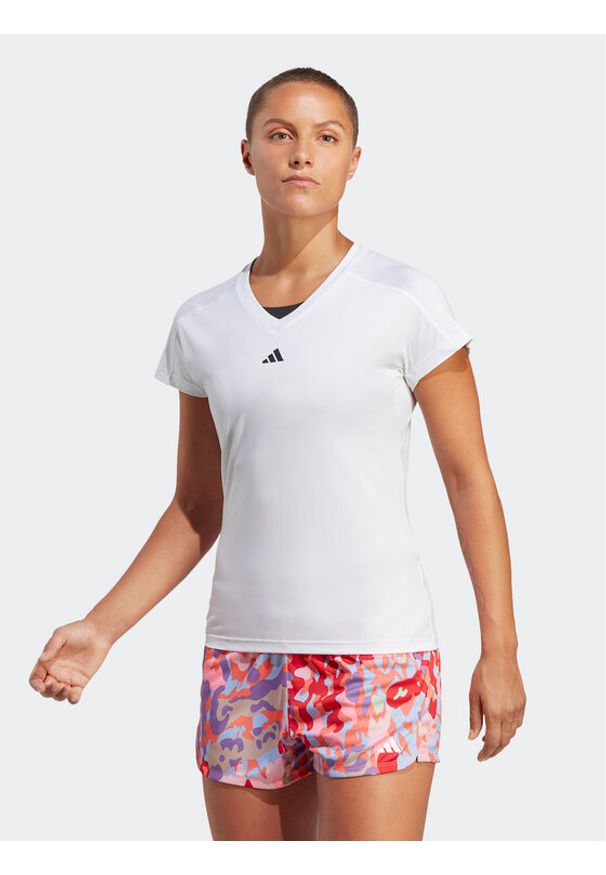 Adidas - adidas Koszulka techniczna Train Essentials HR7878 Biały Slim Fit. Kolor: biały. Materiał: syntetyk