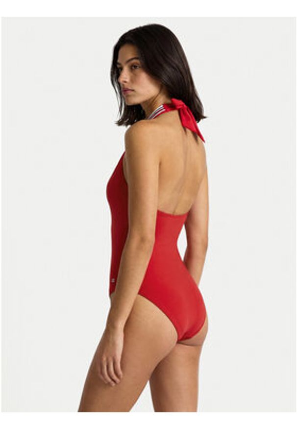 TOMMY HILFIGER - Tommy Hilfiger Strój kąpielowy Halter UW0UW06356 Czerwony. Kolor: czerwony. Materiał: syntetyk